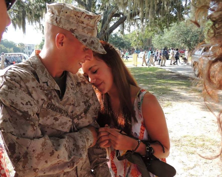Devyn Harrington reuniting with Rachel after Marine Corps recruit training graduation