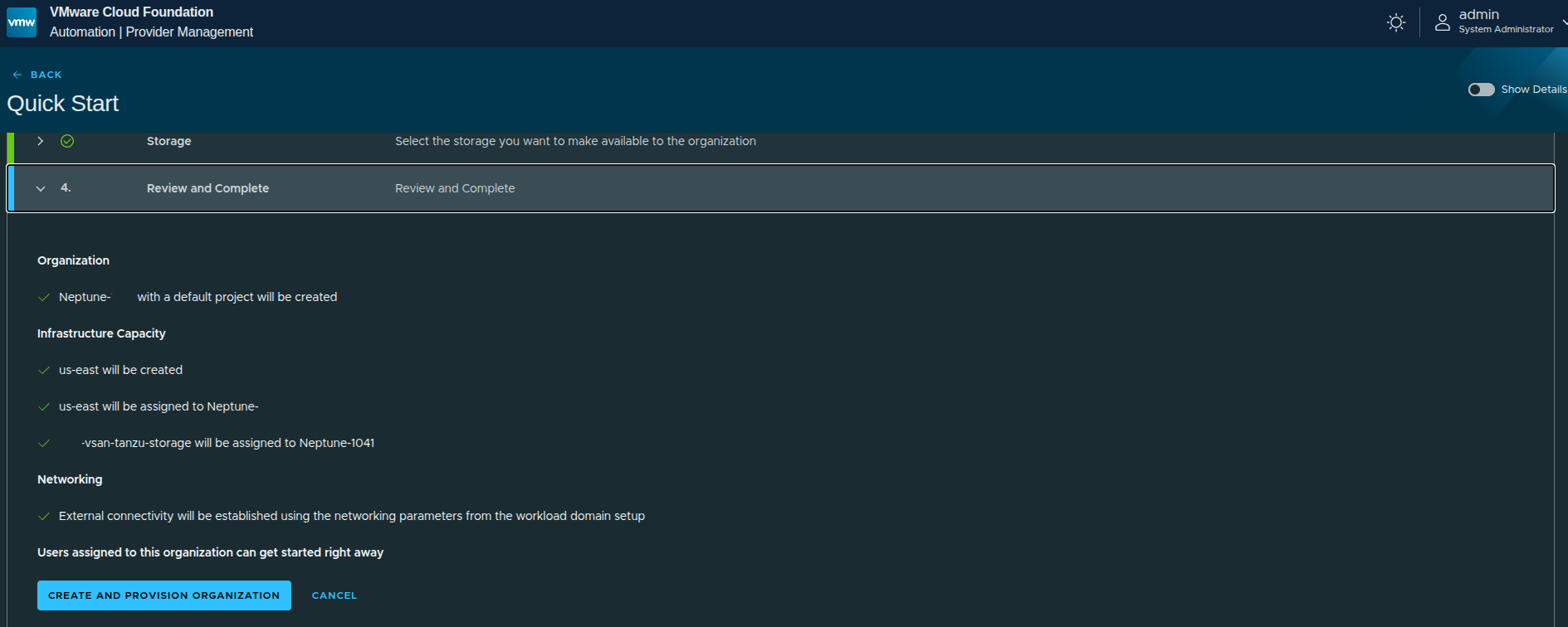 Quick Start Review and Complete