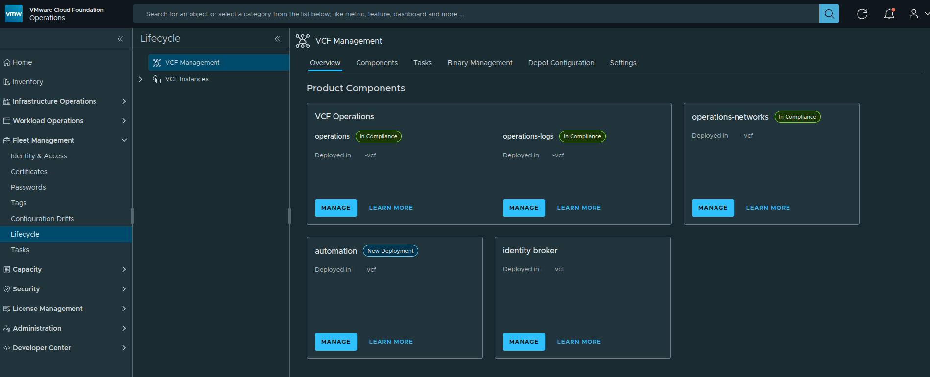 VCF Operations Automation Deployment