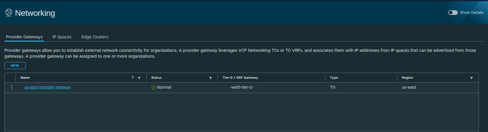 Provider Gateway Created
