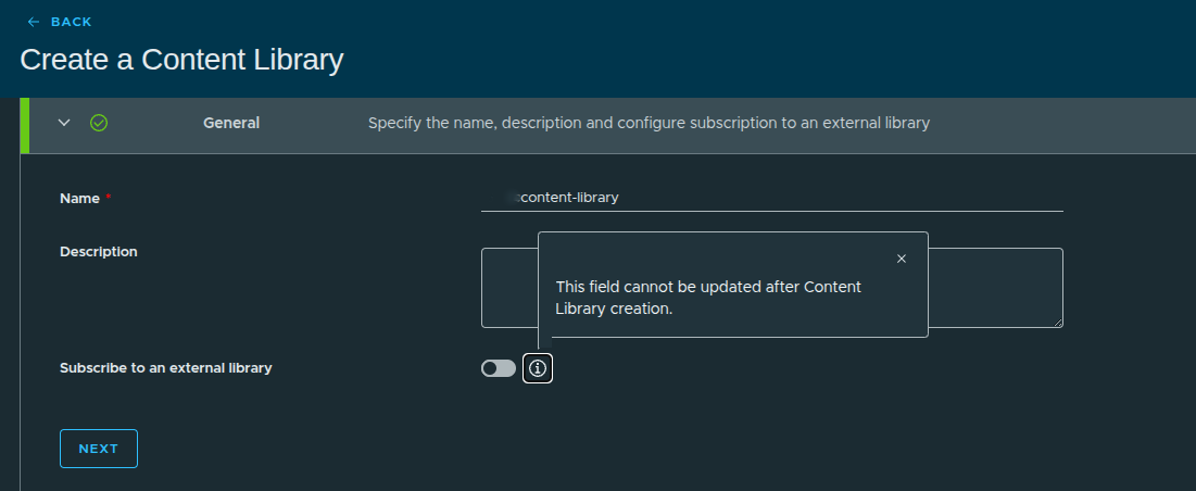 Create Content Library